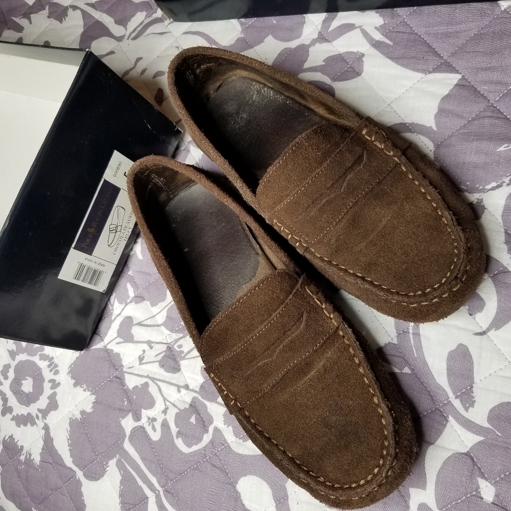 Polo Chocolate Suede Telly Loafer -  Ralph Lauren